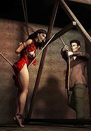 Now able only to wriggle her hands and move her head - Chinese torture chamber by Quoom